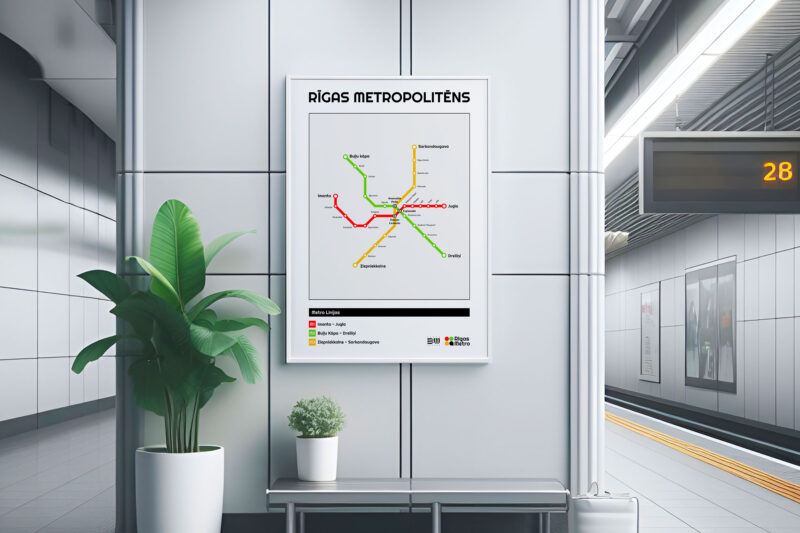 Riga Metro map by Bueno Worker