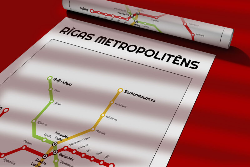 Riga Metro map by Bueno Worker - Image 2