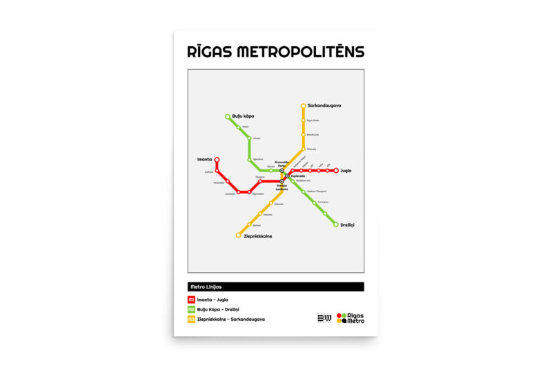 Riga Metro map by Bueno Worker - Image 3