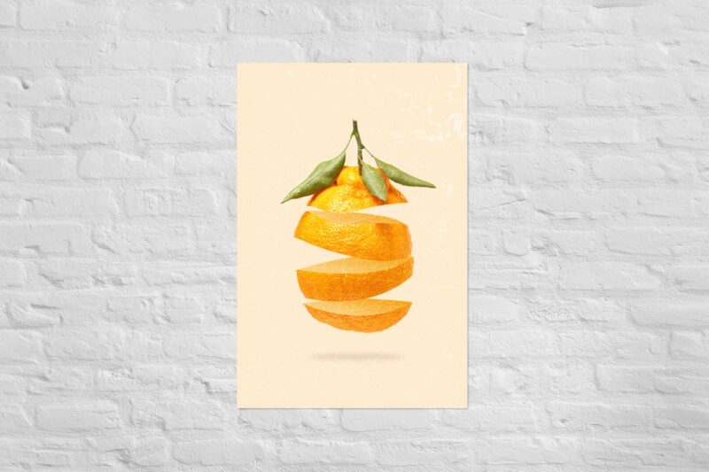 Orange abstract citrus fruit mood poster - Image 3